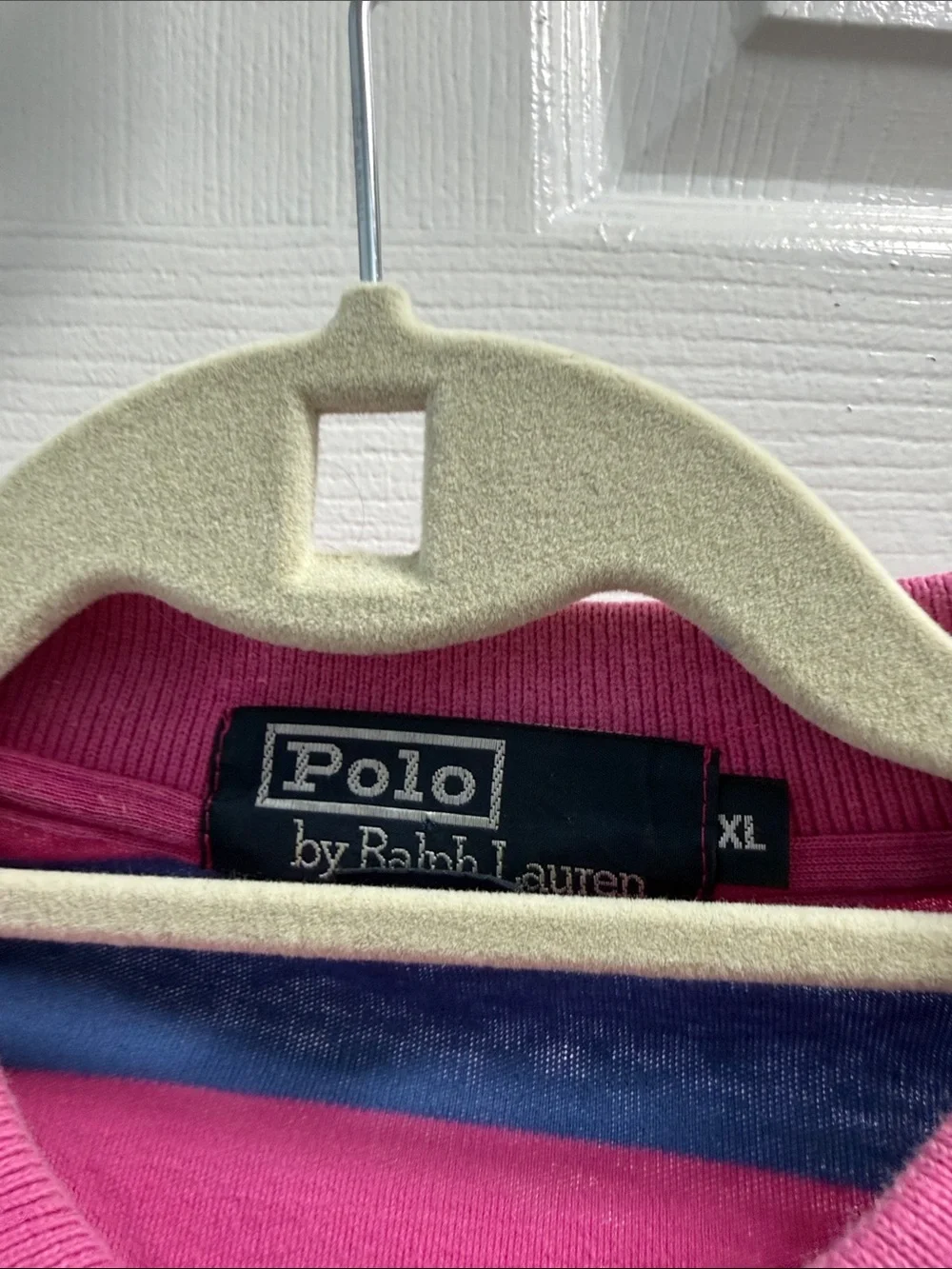 Polo by Ralph Lauren Pink and Blue Striped Short-Sleeve Polo